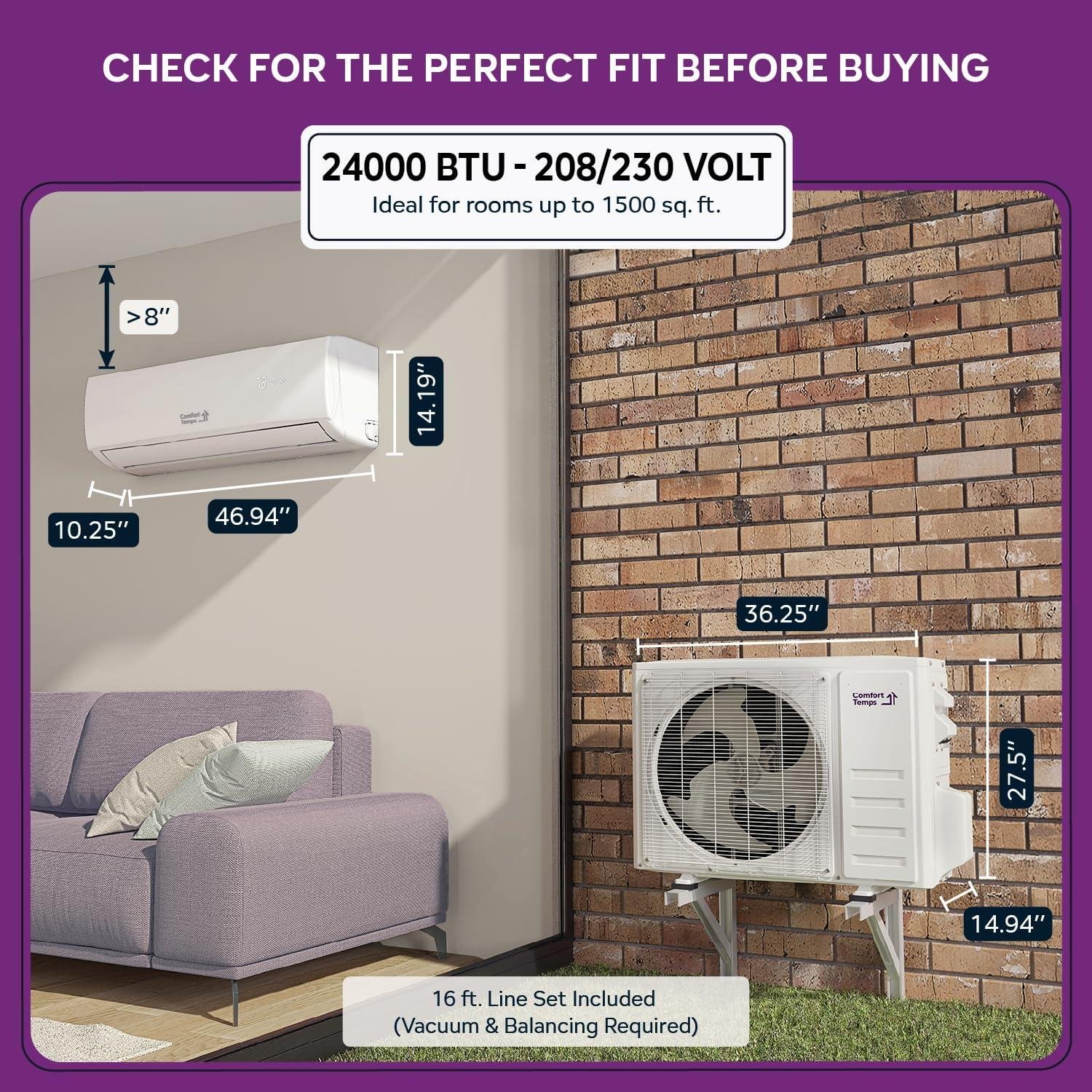 Comfort Temps 24000 BTU Mini Split review: 21 SEER & DIY Install 2026