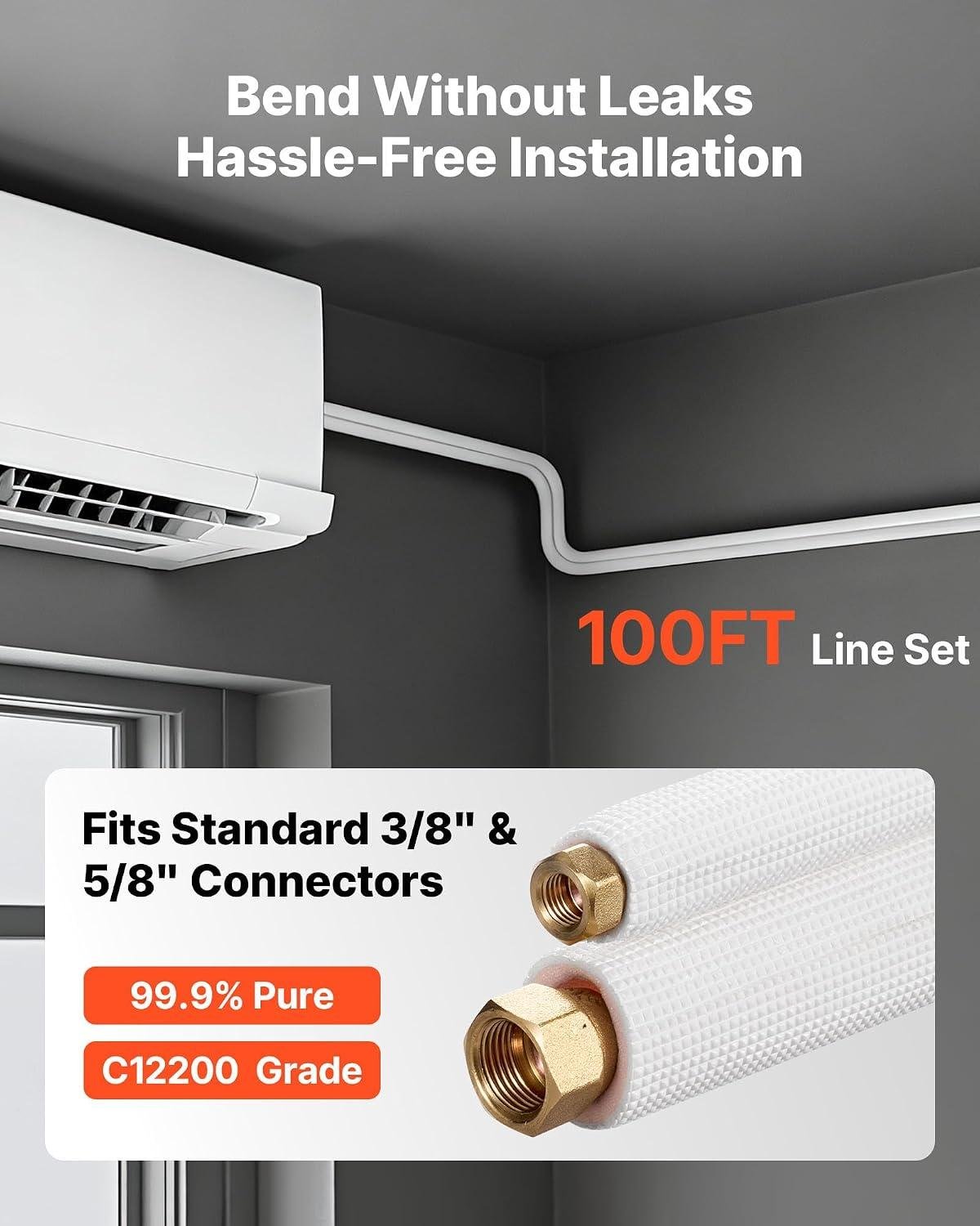VEVOR 18-26K BTU Mini split Line Set review: Installation & SEER 2026