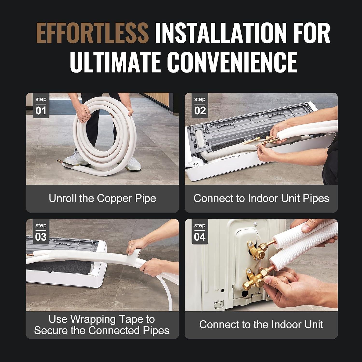 VEVOR 50FT Mini Split Line Set Review: 12000-18000 BTU DIY Install 2026