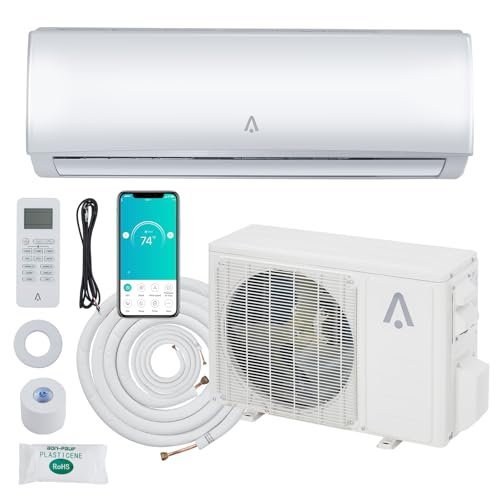 1734860566_41a00GBD6zL._SL500_.jpg Acekool 9000 BTUs Mini Split Air Conditioning & Heating, 19 SEER2 Split Inverter AC, Ductless Inverter Split System AC with Pre-Charged Heat Pump and Installation Kit, Cools up to 450 Sq. Ft. 230V