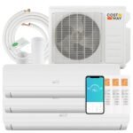 COSTWAY 27k BTU Tri 3 Zone Mini Split Air Conditioner, 19 SEER2 9000 BTU+9000 BTU+18000 BTU Wifi Enabled Ductless Inverter Air Conditioner & Heater Pump, Compatible with Alexa(Thundrive Series)