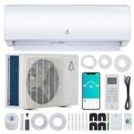 Zstar 19 Seer2 Ductless Mini Split Ac/Heating System, 9,000 Btus Split Ac Units Cools Up to 450 Sq. Ft, Wifi Enabled Mini Split Air Conditioner and Heater With Pre-Charged, Installation Kits, 115V