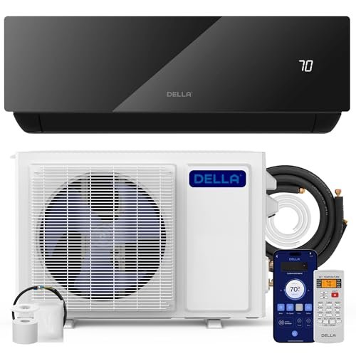 417nFRHBasL._SL500_.jpg DELLA Umbra Series 12000 BTU Mini Split Work with Alexa 20 SEER2 Cools Up to 550 Sq.Ft Energy Saving Split AC & Pre-Charged 1 Ton Heat Pump Ductless Inverter System(R32 refrigerant)