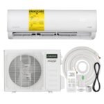 JINJUNYE 9000BTU Mini Split Air Conditioner Ductless Inverter Heat Pump, 208-230V 19SEER2,Min Split AC/Heating System, Energy Saving, Cooler up to 450 Sq. Ft, Full Set installation Kit
