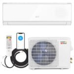 COSTWAY 18000 BTU Wifi Enabled Mini Split Air Conditioner & Heater, Energy Efficient, 21 SEER2 208-230V Inverter AC Unit Cools up to 1250 Sq. Ft.(White, 18000BTU, 208-230V, 21 SEER2-WIFI)
