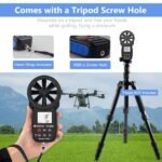 HoldPeak 866B Digital Anemometer Handheld Wind Speed Meter for Measuring Wind Speed, Temperature and Wind Chill with Backlight and Max/Min