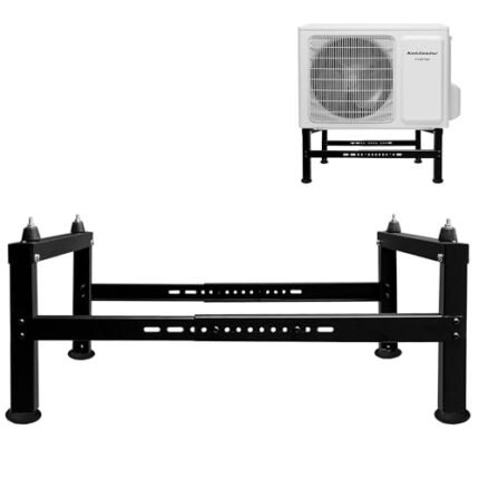 Montex Mini Split Stand for 9000-60000 BTU, Heavy Duty Ground Stand, Metal Mini Split Condenser Pad, Ductless Mini Split Air Conditioner Condenser, Black