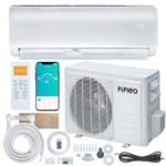 Pipleo 9000 BTU WiFi Mini Split Air Conditioner Heating System,19 SEER2 Cools Up to 450 Sq. Ft, 115V WiFi Enabled AC and Heater Ductless Inverter System with Heat Pump, Installation Kit