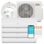 COSTWAY 36k BTU Quad 4 Zone Mini Split Air Conditioner, 19 SEER2 (9k, 9k, 12k, 18k) Wifi Enabled Ductless Wall Mounted Inverter Air Conditioner & Heater Pump, Compatible with Alexa(Thundrive Series)