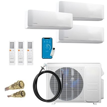 48k BTU 20.5 SEER Multi-Zone MrCool DIY 3 Zone Ductless Heat Pump Split System 4th Generation - 18k+18k+18k