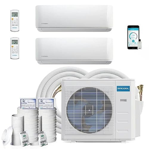 41l1X3OOTqL._SL500_.jpg MRCOOL DIYM218HPW01C05 DIY Series Ductless Mini Split Air Conditioner Dual Zone, White