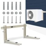 Mini Split Wall Mounting Bracket Outdoor, for 7000-12000 BTU Universal Ductless Air Conditioners, Heat Pumps, Heavy-Duty Mini Split AC Mount, Foldable Mini Split Bracket Max 400 Lb Capacity