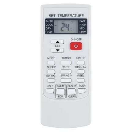 PZL Replacement YKR-H/102E sub YKR-H/006E YKR-H/101E YKR-H/002E Remote Control for AUX Air Conditioner, for COSTWAY 12000BTU Mini Split Air Conditioner & Heater