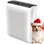 AROEVE Air Purifiers For Home Large Room Up to 1504 Sq Ft with Air Quality Sensors, Washable Filters, Filters Pet Dander, Pollen, Smoke, Dust for Bedroom Office, MK07 White