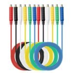 Sumnacon Magnetic Jumper Wires 6 Pcs Silicone Soft Flexible Magnetic Jumper Test Leads for Testing 30VAC 5A 20AWG Jumper Test Wires for HVAC Professional Jumper Cables for Thermostats,Sensors