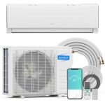 ROVSUN 11500 BTU Wifi Enabled Mini Split Air Conditioner & Heater, 17 SEER2 230V Inverter Ductless Wall AC Unit with Pre-Charged Condenser, Heat Pump & Installation Kit