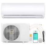 Wifi Enabled 12,000 BTU Mini Split Air Conditioner & Heater, 19 SEER2 115V Split AC Unit Ductless Inverter System with Heat Pump, Installation Kits - Cools Rooms up to 750 Sq.Ft