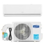 ROVSUN 18,000 BTU Smart WIFI Mini Split AC/Heating System with Inverter & APP Control, 23 SEER2 Energy Star 230V Ductless Split Air Conditioner with Pre-Charged Condenser, Heat Pump & Installation Kit