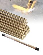 25 Rods Brazing Rods, Brass Solder, Brass Welding Rod for Oxyacetylene Gas Welding Brazing Copper Copper Alloy and Steel, Brass Rods for Crafts DIY 1/16" X 9.84"