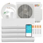 COSTWAY 36K BTU Quad 4 Zone Mini Split AC/Heating System, 21.5 SEER2 (9k, 12k, 12k, 12k) Wall Mount Ductless Inverter Air Conditioner, Pre-Charged, Compatible with Alexa(Greenforce Series)