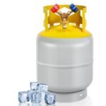 FAHKNS 30 LB Refrigerant Recovery Tank for R12, R22, R134A, R410A Refrigerant with 1/4 SAE Y-Valve Liquid/Vapor Reclaim Tank AC Freon Recovery Tank Refrigerant Recovery Cylinder Tank Reusable