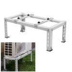 GCGOODS Mini Split Ground Stand, Ground Stand for Mini Split 9,000-18,000 BTU, Mini Split Stand for Ductless Air Conditioner and Heat Pump Systems, Heavy Duty Mini Split Bracket Support up to 400 LBS