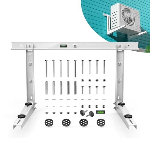 41fNwI6InaL._SL500_.jpg Outdoor Mini Split Wall Mount Bracket | Heavy-Duty Weatherproof Mini Split Wall Bracket for Air Conditioner AC 9000 to 36000 BTU| Anti Vibration Mini Split Mounting Bracket | Max 550lb Capacity