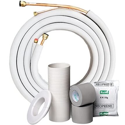 1/4" x 3/8" 9K MrCool Ductless Mini Split Line Set AC Kit with Control Wire 25 Ft