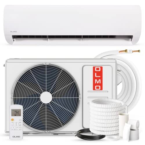 51rzf-MKGWL._SL500_.jpg OLMO Alpic 12,000 BTU, 110/120V, 17.4 SEER2, Pre-charged Ductless Mini Split Air Conditioner with Heat Pump Including 16ft Installation Kit…