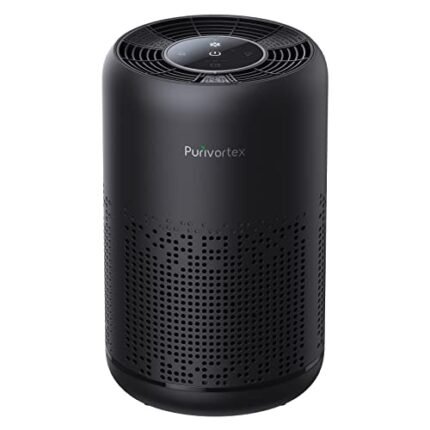 HEPA Air Purifier for Bedroom – Filters Smoke Dander Hair Odors - Portable with Fragrance Sponge - Sleep Mode and Speed Control - AC300 (Black)