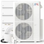 Cooper & Hunter OLIVIA Series Five 5 Zone 6000 6000 6000 12000 18000 BTU 22.4 SEER Multi Zone Ductless Mini Split Air Conditioner and Heater Full Set with 25ft Installation Kits