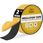 Pipe Insulation Tape, Pipe Wrap Insulation Foam Tape Self Adhesive, Outdoor Water Pipe Insulation, Ac Line Insulation, HVAC Tape, Heat Tape For Water Pipe, 2 inch x 16.5 FT Pipe Insulation Roll,Black