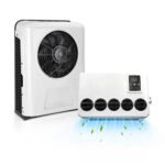 Universal Split Air Conditioner New Energy electric Automotive AC Unit 12V 6600 BTU for truck, semi trucks, RV,Van, Camper Van（White)