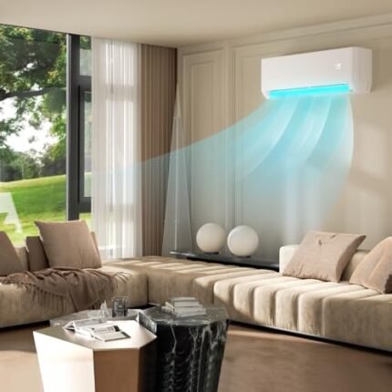 Magshion 18000 BTU Mini Split AC with 1.5 Ton Heat Pump, 22 SEER2 230V Inverter Air Conditioner with 4-in-1 Filter, WiFi & Alexa Compatibility, Cools Room Up to 1000 Sq. Ft (Signal Cable Not Included)