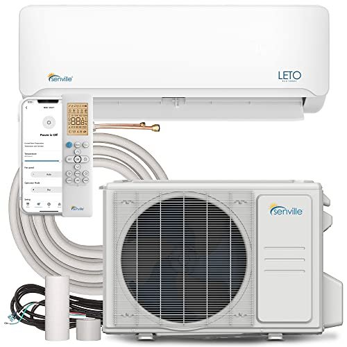 41WQW3vK-VL._SL500_.jpg Senville LETO Series Mini Split Air Conditioner Heat Pump, 30000 BTU 208/230V, Inverter, Works with Alexa, 2.5 Ton, White