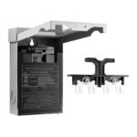 CHGAOY 60 Amp AC Disconnect Switch Outdoor 120/240VAC Pull Out Switch Waterproof Metal Box for Air Conditioning Non-Fused