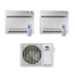 Gree 18,000 BTU Multi21+ Dual-Zone Floor Console Mini Split Air Conditioner Heat Pump 208/230V SEER 22 (9-9)