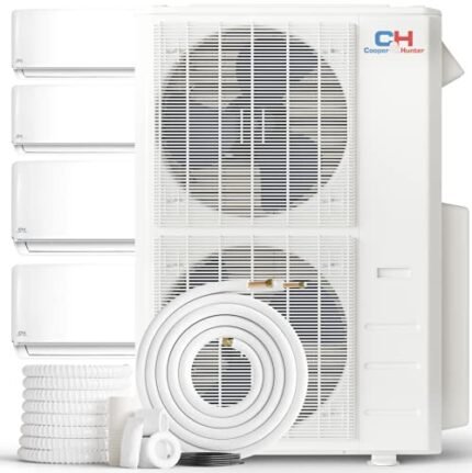 Quad 4 Zone 9000 9000 18000 18000 Ductless Heating and Cooling Mini Split Ductless Air Conditioner Heat Pump System