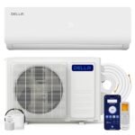 DELLA Versa Series 9000 BTU Mini Split AC Work with Alexa 19 SEER2 Cools Up to 400 Sq.Ft 230V Wifi Enabled AC & 0.75 Ton Heat Pump Pre-Charged Ductless Inverter System, 16.4ft Installation Kits
