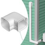 TAKTOPEAK 4" Width Level Bend, 90° Flat Elbow, Mini Split Line Cover Set Accessories for Mini Split Air Conditioners, Central AC and Heat Pumps