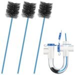 Gulfmew 3 Pcs Condensate Trap Flexible Drain Brush, 16'' AC Drain Line Cleaning Brush for AC Condensate P Trap, HVAC Condensate Drain Trap