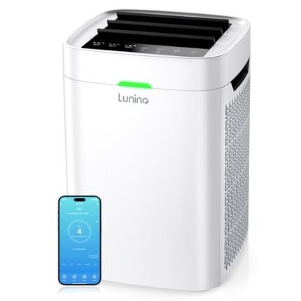 LUNINO Air Purifiers for Home Large Room Up to 2600 Ft², Double-Sided HEPA Air Purifier with Washable Pre-Filter, Smart WiFi, PM 2.5 Air Quality Monitor, Fan Mode, for Pets Hair, Dust, Smoke, Pollen