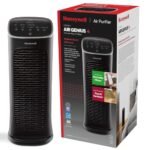 Honeywell HFD280 Compact Air Genius 4 Air Purifier with Permanent Washable Filter, Medium Rooms (150 sq. ft.), Black