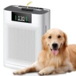 Air Purifier for Large Room up to 1500 Sq Ft, H13 True HEPA Filter, Honeyuan Air Purifiers for Pets, with PM 2.5 Display Air Quality Sensor, Aromatherapy, Child Lock, ZY3866G, White
