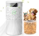 oneisall Pet Air Purifier with Washable Filter Covers Up to 1200 Ft², Quiet Home Pets Air Cleaner Upgrade for Pet Hair Dander,Smell Odor and Allergies, with 3-in-1 HEPA Filter