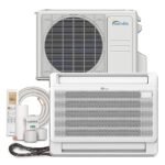 Senville 12,000 BTU Floor Console Mini Split AC/Heating System, Floor Mounted, 16 Ft. Install Kit, 208/230V, White