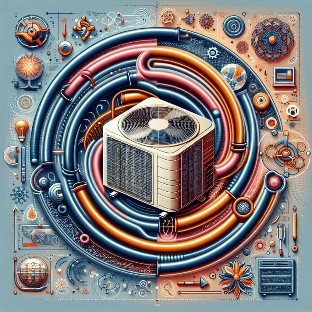 How is the refrigerant in a mini split AC system circulated?