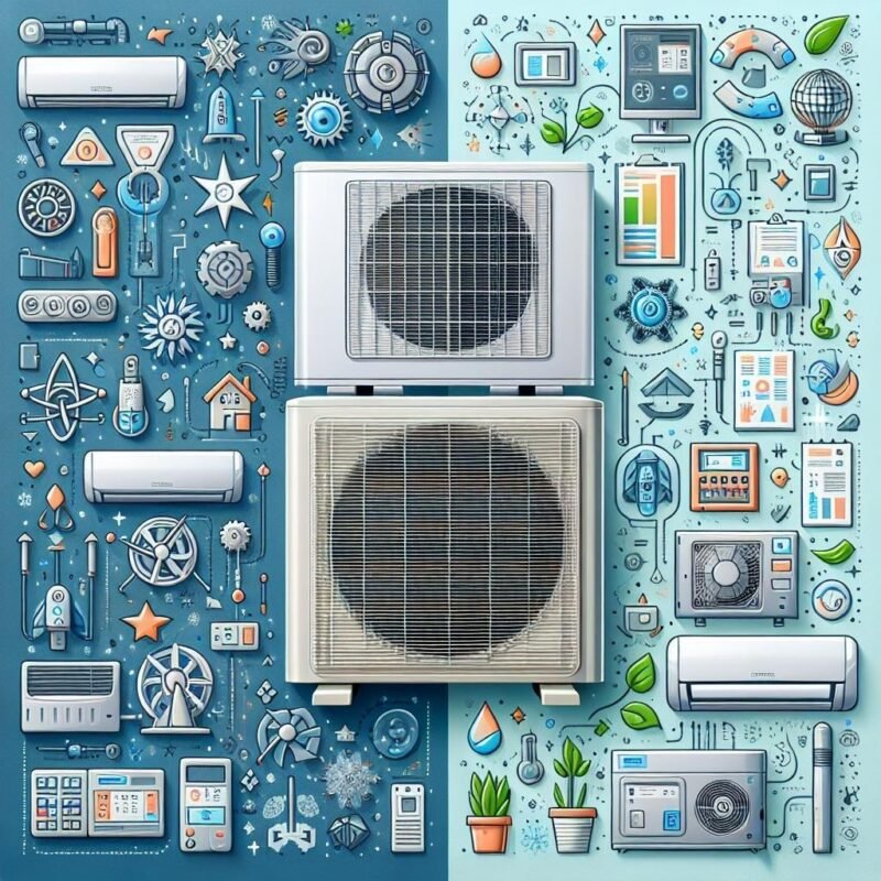 What are the advantages of a mini split AC system over floor-standing AC units?