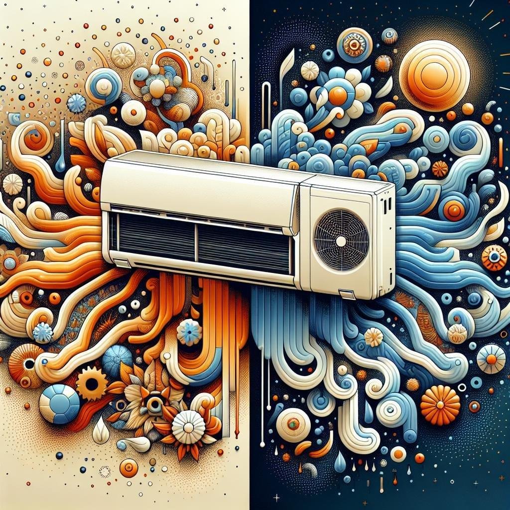 How does a mini split AC provide both heating and cooling?