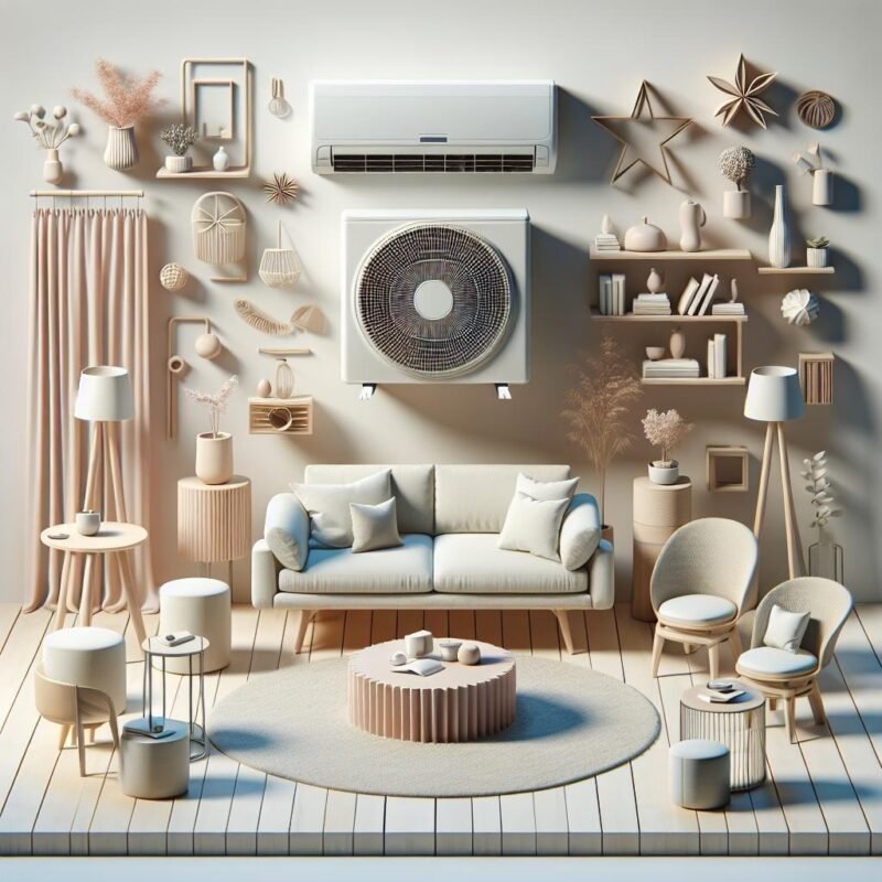 What is the impact of a mini split AC on furniture placement?